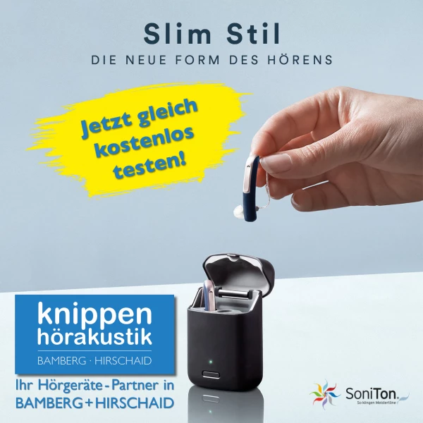 SoniTon Slim Stil bei Hörakustik Knippen